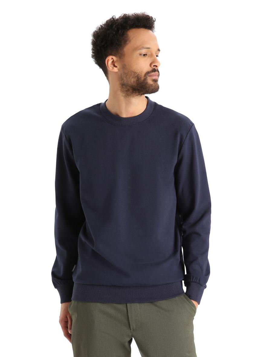 Midnight Navy Icebreaker Merino Central II Long Sleeve Sweatshirt Men\'s Hoodie | AU 1275GSOL